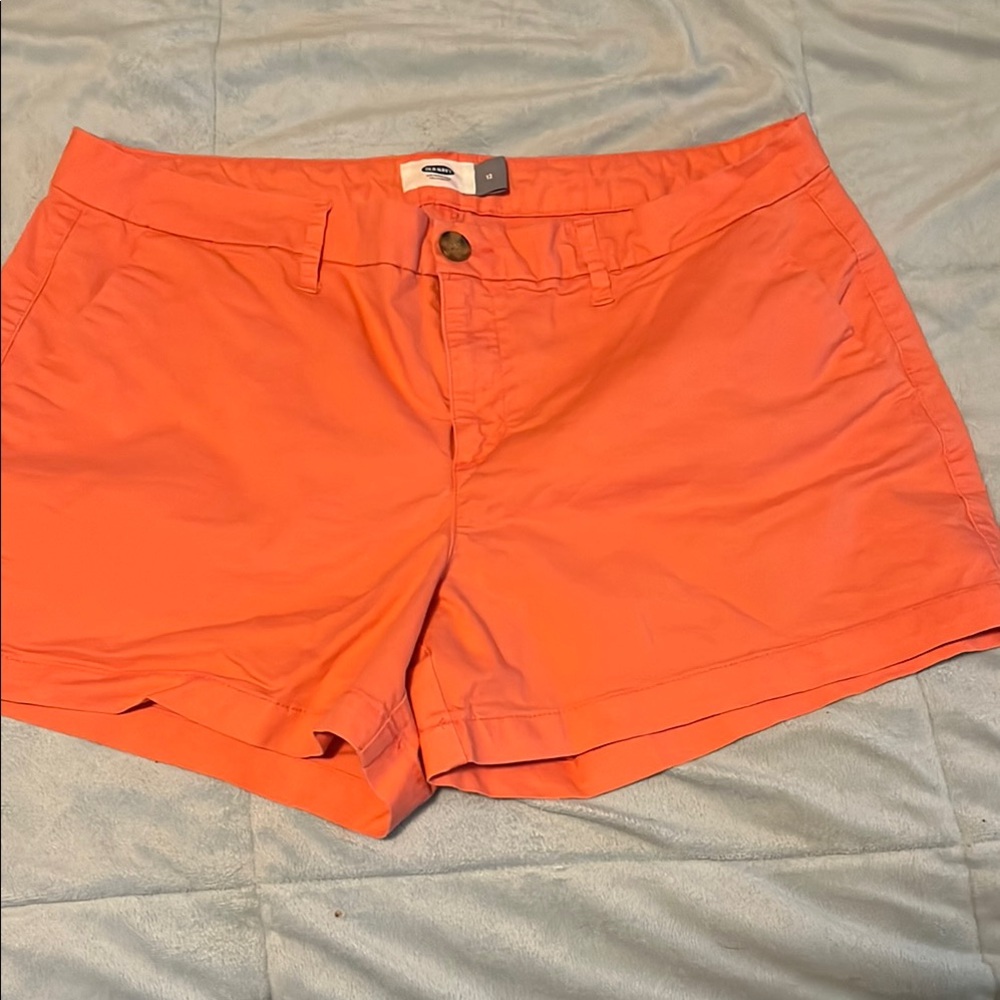 Old Navy Orange Bermuda Shorts Chino Style